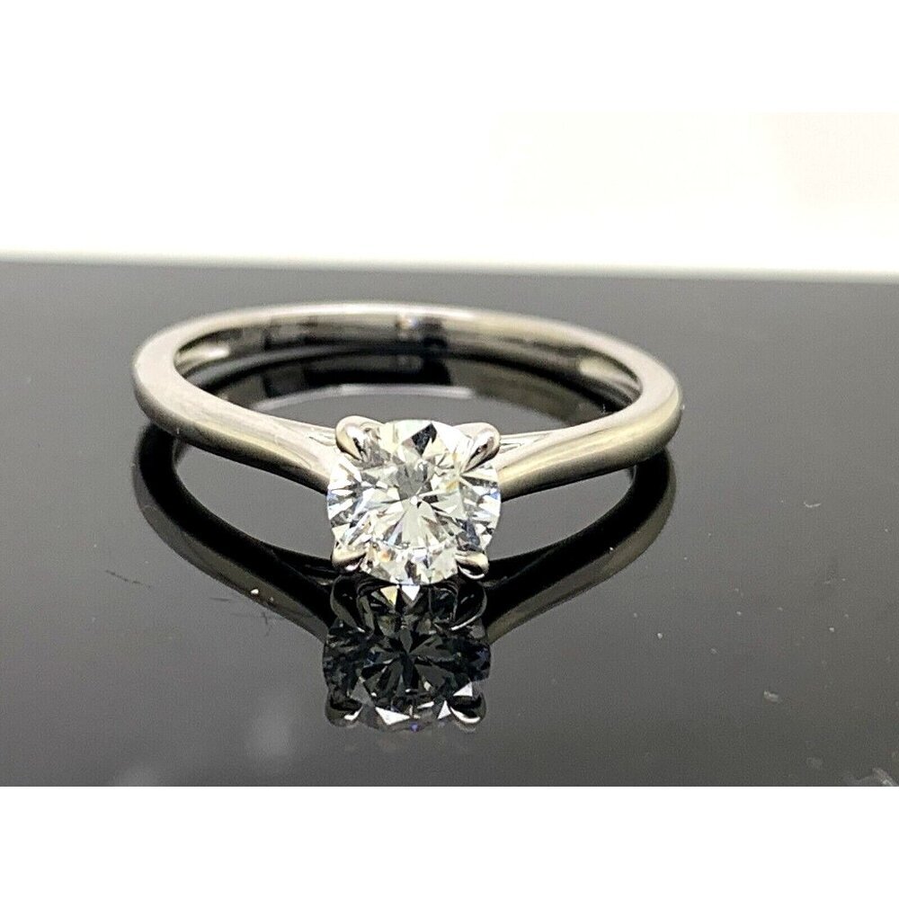 Unique Moments Engagement Ring Lab Grown 075ct Diamond 10k White Gold Size 8